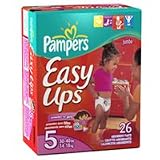 Pampers Easy Ups For Girls Jumbo Pack Size:5 # 06763 - 26/ Pack 4 Packs