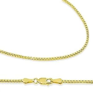 Heavy 14k Solid Yellow Gold Box Chain Necklace 1.8mm 18|14k Solid Yellow Gold Heavy 14k Solid Yellow Gold Box Chain Necklace 1.8mm 18|14k Solid Yellow Gold