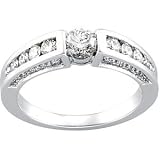 14K White Gold Diamond Bridal Engagement Ring