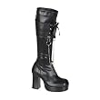Demonia Boots Women's GOTHIKA-206, 3 3/4" Black Pu D-Ring Chain Knee Boot