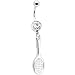 Crystalline Gem Tennis Racket Belly Ring