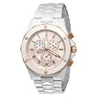 Oniss #ON620-MRG7 Men's Primo Ceramica White Ceramic Sports Chronograph Watch with Rose Gold Trim