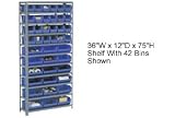 Bin Shelving Open Shelving 36x12x75