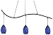 Z-Lite 131-3SB-BLUE 48-Inch 3-Light Billiard / Island Fixture with Glass Shades