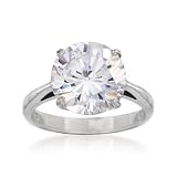 5.00 Carat CZ Solitaire Ring In Sterling Silver