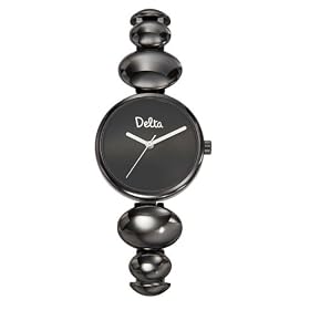 Delta - DL266 - Montre Mode Femme - Quartz analogique - Bracelet en acier noir