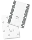 SwaddleDesigns Baby Burpies, Sterling Big Dot (Set of 2 Burp Cloths)