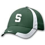 Michigan State Spartans Nike Fitted Hats - Basketball Swoosh Flex