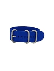24mm Blue Urban 3 Ring Military Nylon Watch Band Strap Fits All Watches!!!