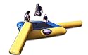 Rave Sports Aqua Deck Water Trampoline with Slide and Log (11-Foot)