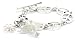 Lucky Brand Peace Silver-Tone Link Bracelet, 7.5"