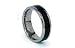 Titanium Ring High Polish with Black Carbon Fiber Inlay 8mm