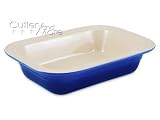 Le Creuset Stoneware 10-by-7-Inch Deep Dish Baker, Cobalt Blue