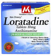 Loratadine 10 mg Allergy Relief, 300 tablets - Compare to the Active Ingredient in Claritin