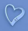 Delta Gamma Heart Shaped Pendent