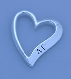 Delta Gamma Heart Shaped Pendent