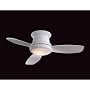 Minka-Aire Fans F519-WH 52" Concept II Contemporary Flush Mount White Ceiling Fan w/ Light & Remote