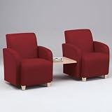 Fully Upholstered Contemporary Guest Chair Set with Center Table Siena Collection by Lesro - OFG-RS0