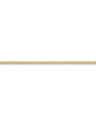14k Yellow Gold 18in 2.5mm Flat Wheat Necklace Chain. Metal Wt- 6.65g