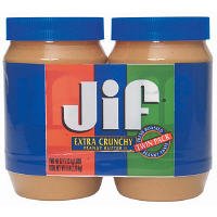 JIF Extra Crunchy Peanut Butter 40 oz Jar (2 Pack) by JIF