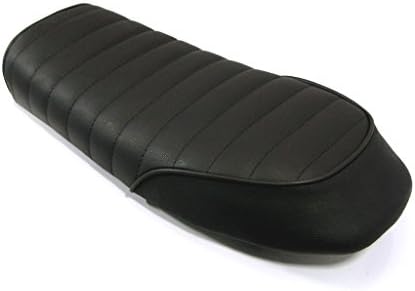 Motorcycle Seat Rider & Pillion - Black for Retro Scrambler or Brat Bike Project