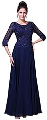  Lace Floor Length Short Sleeves Elbow Length Sleeves Chiffon Evening Dress/Prom Dress/Party Dress/Wedding Dress  With Rhinestones