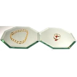 2 Octagon Mirrors Displays Jewelry Counter Showcases 4"