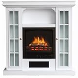 Stonegate® White Storage Mantle Electric Fireplace