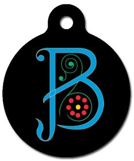 Monogram Letter B Pet ID Tag for Dogs and Cats