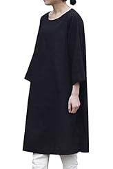 Round Neck Slit Vintage Cotton Party Dress/Maxi Dress 