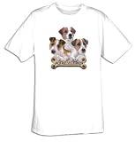 Jack Russell Puppies Bone Adult T-shirt Tee Shirt