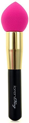Pink Beauty Makeup Blender Sponge Foundation Applicator Brush - Best Pro Airbrushed Look and Unvarying Coverage Without Even Trying - Natural Ergonomic Wooden Handle Keeps Your Hands Clean - Smooth Texture, Ample Size - Makes a Great Gift!