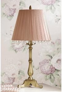 Webber Table Lamp with Trinity Shade in Antique Brass