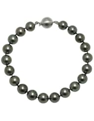 14K White Gold 7.5" "A+" Quality Pearl 8-9mm Natural Color Tahitian Bracelet