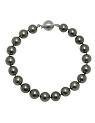14K White Gold 8" "A+" Quality Pearl 8-9mm Natural Color Tahitian Bracelet