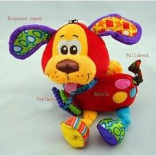 Toy Dog Plush vibration Rattle Teether newborn baby Gift @ SORNBA