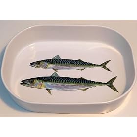Jersey Pottery Mackerel Rectangular Roaster