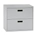 Sandusky 400 Series Dove Gray Steel Lateral File Cabinet with Plastic Handle, 30" Width x 27-1/4" Height x 18" Depth, 2 Drawers