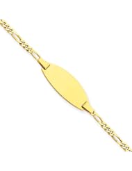 14 Karat Yellow Gold ID Bracelet - 8 Inch