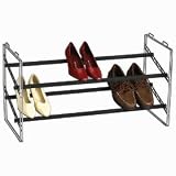 Whitney Design 2104 Chrome Friction 2-Shelf Shoe-Storage Unit