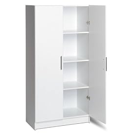 Elite 32 Inch Storage Cabinet in White Finish by Prepac