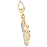 Gold over silver 0.10ct TDW Diamond Cruise Ship (Charm)