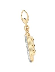 Gold Over Silver 0.10ct TDW Diamond Cruise Ship Charm