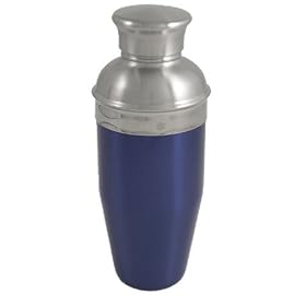 Blue Enameled Stainless Steel Cocktail Shaker by 