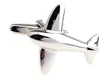 Silver Jet Pilot Air Plane Cufflinks Cuff Links