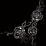 Pearl Rose Rhinestud Adult T-Shirt