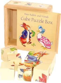 Childrens Toyshop  Toys : Cubes Puzzle en Bois - Lapin Peter Rabbit
