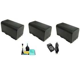 3 Pack Of Li-Ion Extended Life Replacement Battery for Canon BP-945 BP-941 8000mAh Each,... by Digi