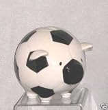 Grasslands Road Piggy Sport Bank, Gloss Ceramic, 4 by 5-Inch, Soccer