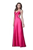 La Femme 16362, Long Satin V-Neckline Gown
